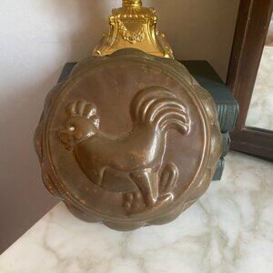 Vintage COPPER MOLD ROOSTER Wall Hanging FARMHOUSE COUNTRY COTTAGE 8 inch